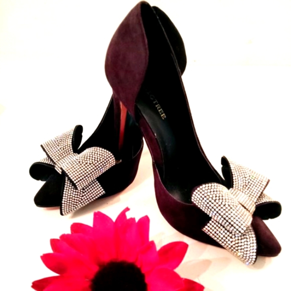 🎁 FREE GIFT IS INCLUDED 🎁 NEW 3D Rhinestones Bow High Heels Women Shoes - Picture 9 of 16